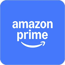 Imagem com fundo azul e o logo da Amazon Prime